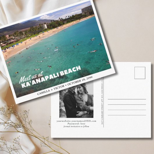 Ka'anapali Beach Wedding Save the Date Briefkaart