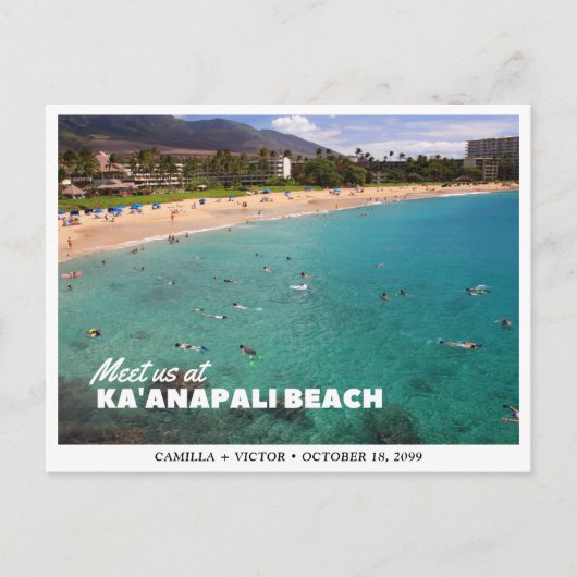 Ka'anapali Beach Wedding Save the Date Briefkaart (Voorkant)