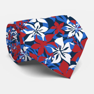 Kaanapali Camo Hawaïaanse Hibiscus Stropdas