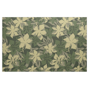 Kaanapali Camo Hawaiian Hibiscus Floral Stof