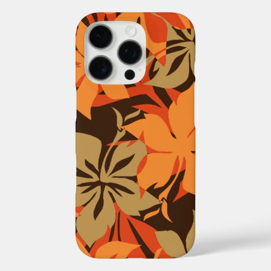 Kaanapali Camo Hawaiian Hibiscus Sinaasappel Case-Mate iPhone Case (Achterkant)