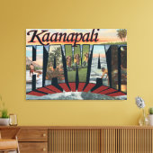 Kaanapali, Hawaii - Grote letterscènes Canvas Afdruk (Insitu (Woonkamer))