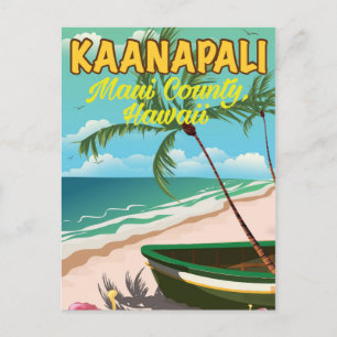 Kaanapali Maui County Hawaii reisposter Briefkaart
