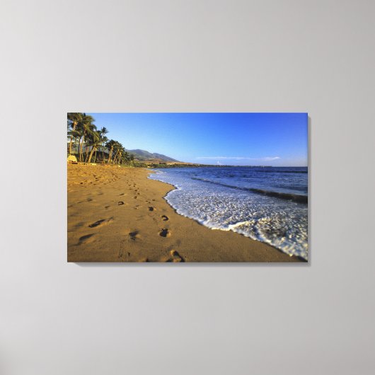 Kaanapali strand, Maui, Hawaï, VS Canvas Afdruk (Voorkant)