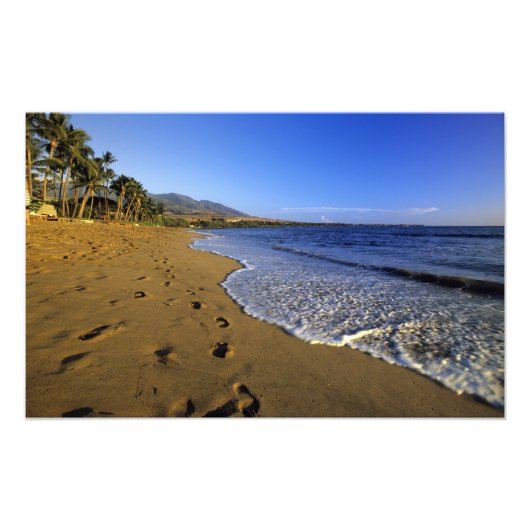 Kaanapali strand, Maui, Hawaii, Verenigde Staten Foto Afdruk (Voorkant)