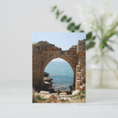 Kaap Anamur Zee Fort Castle Feestdagenkaart (Staand voorkant)