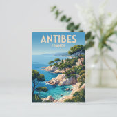 Kaap Antibes Frankrijk Briefkaart (Staand voorkant)