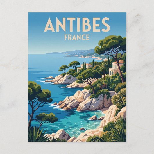 Kaap Antibes Frankrijk Briefkaart (Voorkant)