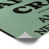 Kaap Blauw vogelmerk Kranberry Etiket Poster (Hoek)