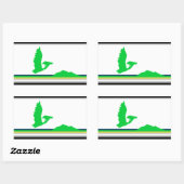 Kaap Bretoneiland (Canada Nova Scotia) Vlag Rechthoekige Sticker (Vel)