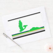 Kaap Bretoneiland (Canada Nova Scotia) Vlag Rechthoekige Sticker (Envelop)