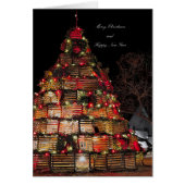 Kaap Bruinvis viert gevouwen kerst Kaart (Voorkant)