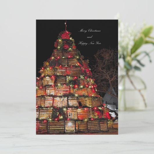 Kaap Bruinvis viert vlakke kerst Kaart (Staand voorkant)