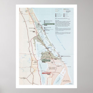 Kaap Canaveral FL Map (2012) The Space Coast Atlas Poster