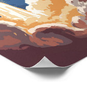 Kaap Canaveral Florida Schilderachtige Reis Kunst Poster (Hoek)