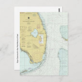 Kaap Canaveral to Key West Nautical Chart Briefkaa Briefkaart (Voorkant / Achterkant)