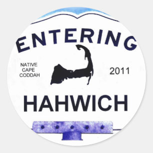 Kaap Cod, Hahwich (Harwich tegen buitenstaanders) Ronde Sticker
