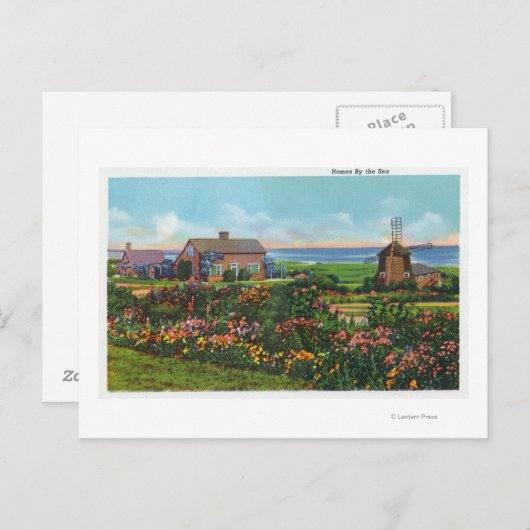 Kaap Cod, MassachusettsView of Homes van de Briefkaart (Voorkant / Achterkant)