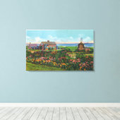 Kaap Cod, MassachusettsView of Homes van de Canvas Afdruk (Insitu (Houten vloer))