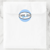 kaap-cod-ovaal ronde sticker (Tas)