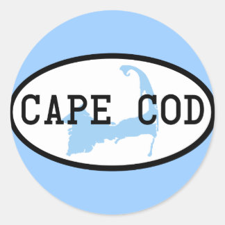kaap-cod-ovaal ronde sticker