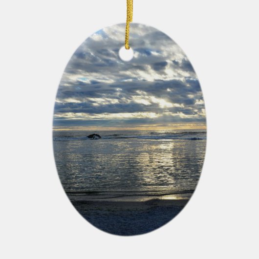 Kaap Cod Souvenier Keepomwille kerstversiering Keramisch Ornament (Voorkant)