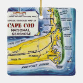 Kaap Codus Antieke kaart Keramisch Ornament (Achterkant)