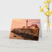 Kaap Elizabeth | Portland Hoofd Lichte | Maine Kaart (Gele Bloem)