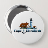 Kaap Elizabeth. Ronde Button 4,0 Cm (Voorkant /achterkant)