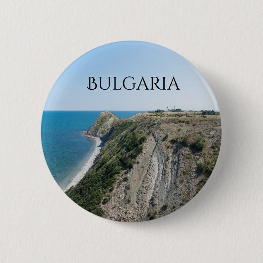 Kaap Emine. Bulgarije Ronde Button 5,7 Cm (Voorkant)