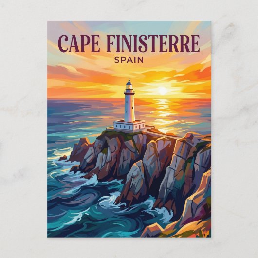 Kaap Finisterre Spanje Briefkaart (Voorkant)