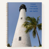 Kaap Florida Florida School Witte Vuurtoren Notitieboek (Voorkant)