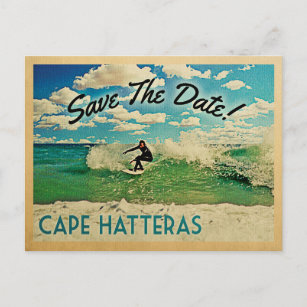 Kaap Hatteras bewaar de datum die North Carolina S Aankondigingskaart