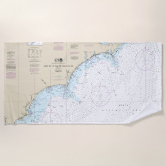 Kaap Hatteras naar Charleston Nautische Grafiek 11 Strandlaken