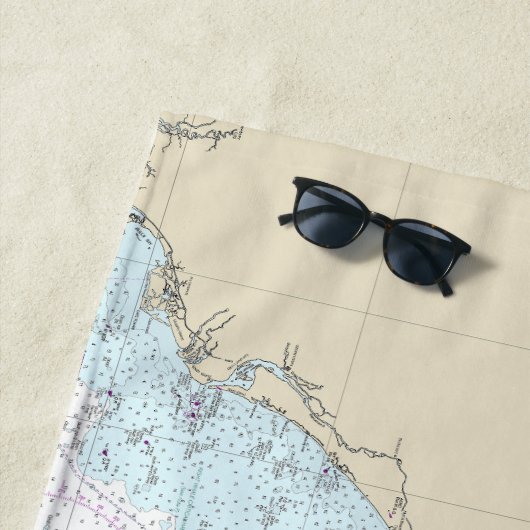 Kaap Hatteras naar Charleston Nautische Grafiek 11 Strandlaken (In situ)