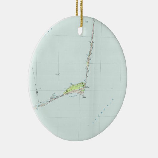 Kaap Hatteras National Seashore Map (1985) Keramisch Ornament (Rechts)