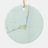 Kaap Hatteras National Seashore Map (1985) Keramisch Ornament (Voorkant)