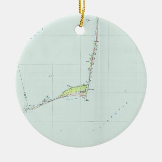 Kaap Hatteras National Seashore Map (1985) Keramisch Ornament (Voorkant)