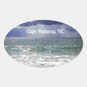Kaap Hatteras, NC Ovale Sticker