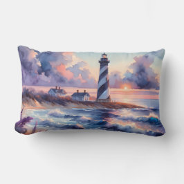 Kaap Hatteras vuurtoren bij Sunset Coastline Kussen