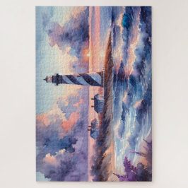 Kaap Hatteras vuurtoren bij Sunset Coastline Legpuzzel