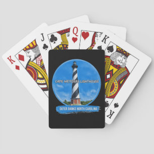 Kaap Hatteras vuurtoren buitenste banken N.C. Pokerkaarten