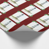 Kaap Hatteras vuurtoren kerstpapier Cadeaupapier (Hoek)