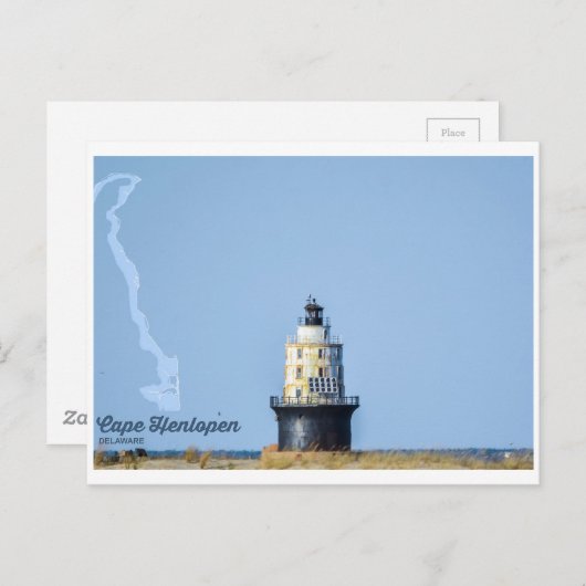 Kaap Henlopen. Briefkaart (Voorkant / Achterkant)