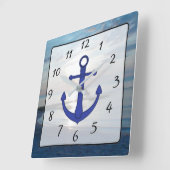 Kaap Kaap Zonnezee Uitzicht Beach Anchor Clock Vierkante Klok (Hoek)