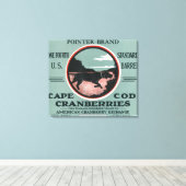 Kaap Kabeljauw-aanwijzer Brand Cranberry Label Canvas Afdruk (Insitu (Houten vloer))