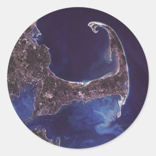 Kaap Kabelsatellietfoto Ronde Sticker