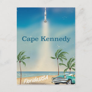 Kaap Kennedy, Florida USA vintage reisprint Briefkaart