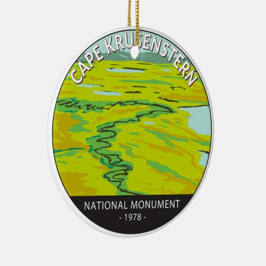 Kaap Krusenstern Nationaal Monument Tundra Keramisch Ornament (Rechts)