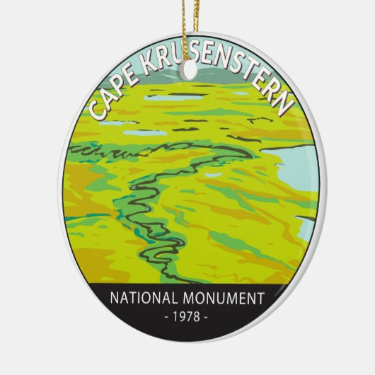Kaap Krusenstern Nationaal Monument Tundra Keramisch Ornament (Links)